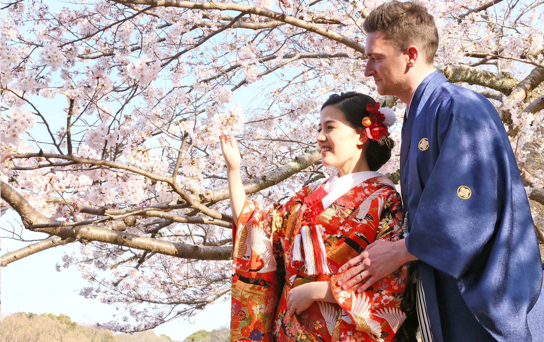 ウェディングフォト春のロケーション撮影