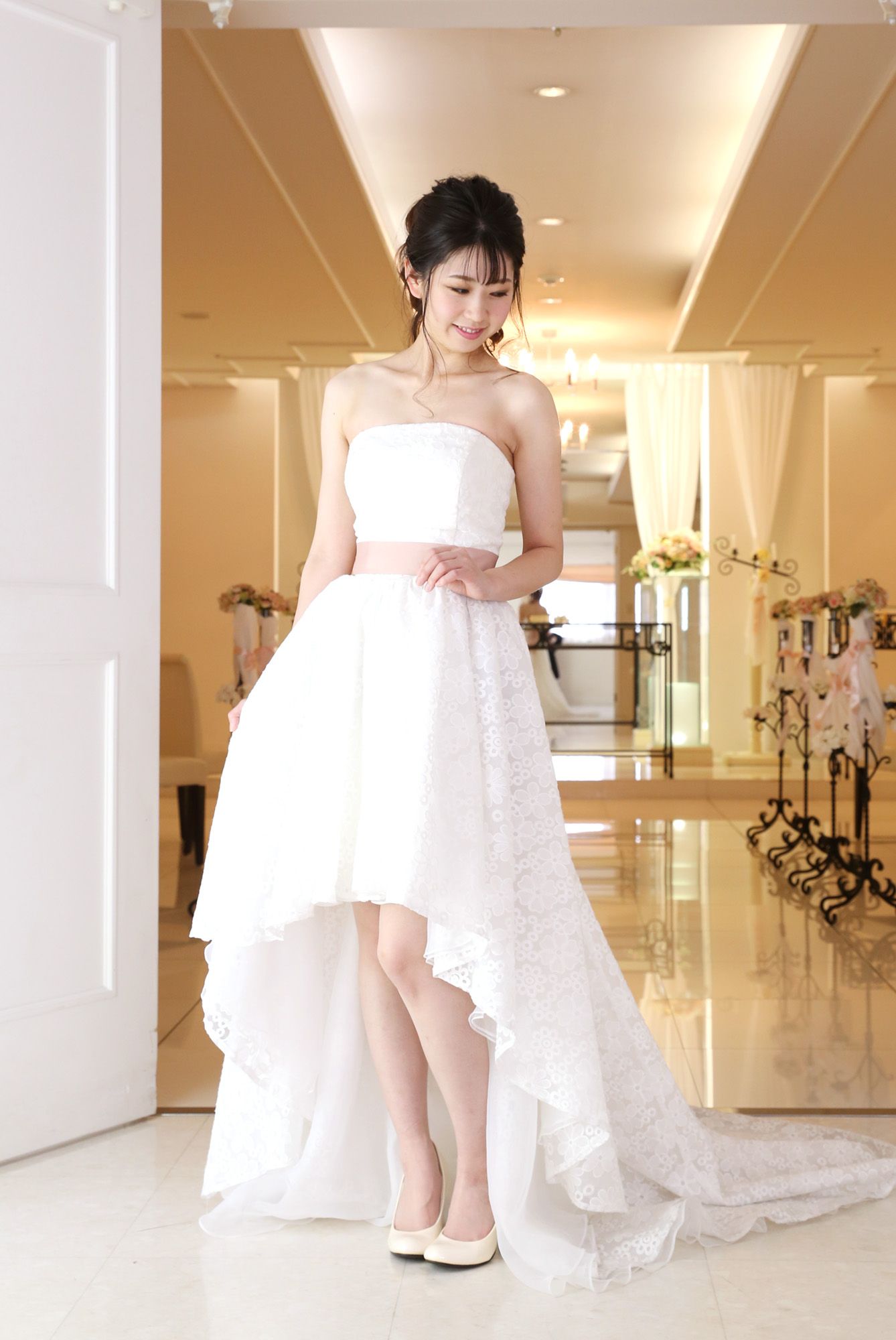 全店　白ドレス　NEW!W-A-11F-1029_2wayドレス（ミニ丈）