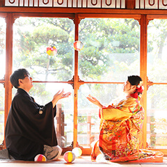 結婚写真：姫路望景亭のブライダルロケ撮影