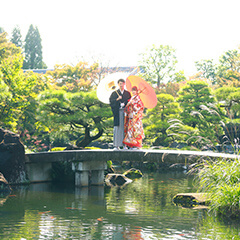 結婚写真：姫路好古園のブライダルロケ撮影