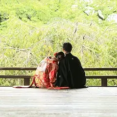 結婚写真：姫路亀山御坊本徳寺のブライダルロケ撮影